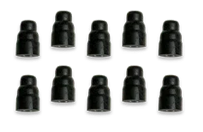 Black foam protective ear bud tips