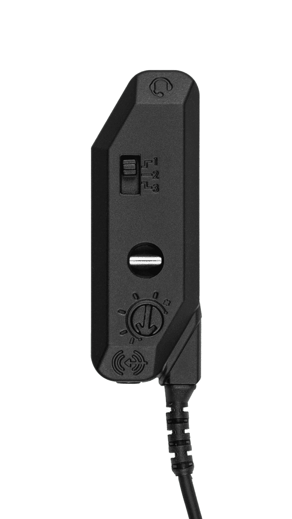 Gros plan sur l'arrière du câble LA-437 Line Headset Mix