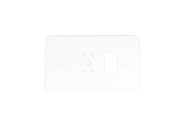 White LA347 wall box mounting plate