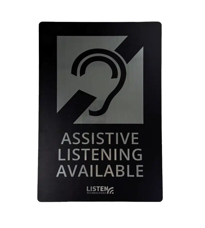 Assistive Listening Notification Signage Kit