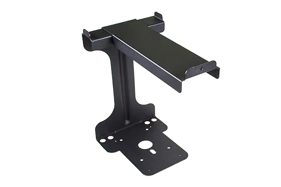 Black metal bracket for intelligent cable management unit