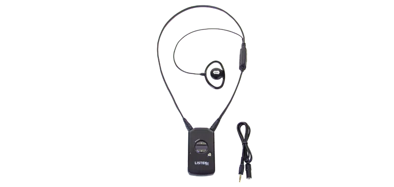 Récepteur infrarouge avec tour de cou et haut-parleur d'oreille