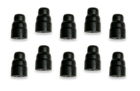 Black foam protective ear bud tips