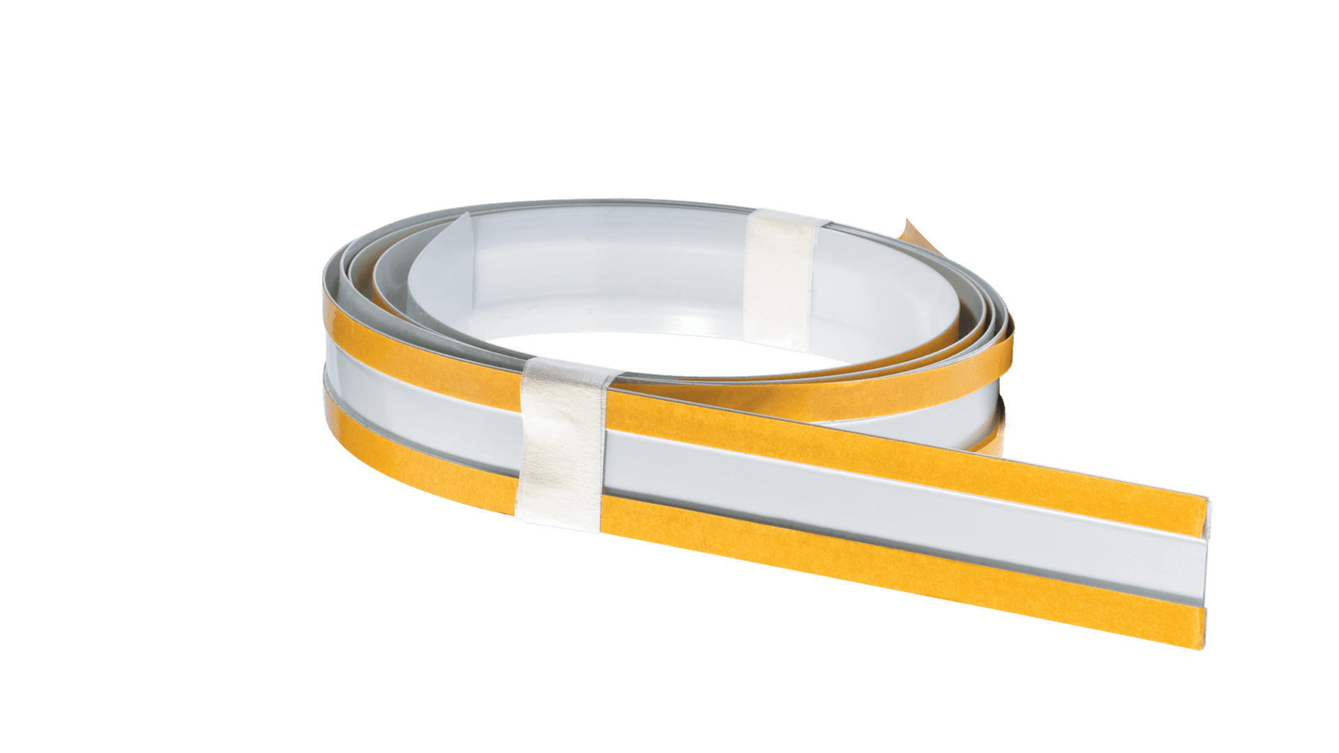 Une photo de l'extrusion de protection en PVC de 9.8 pi (3 m) gris.