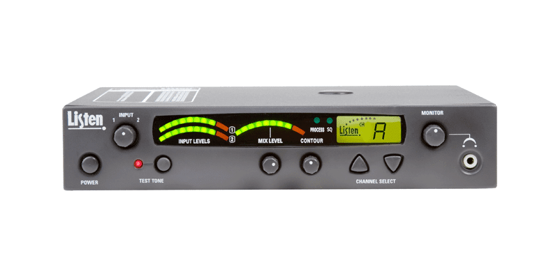 Stationary 72 MHz RF Transmitter - black rectangular shaped box with buttons and meters