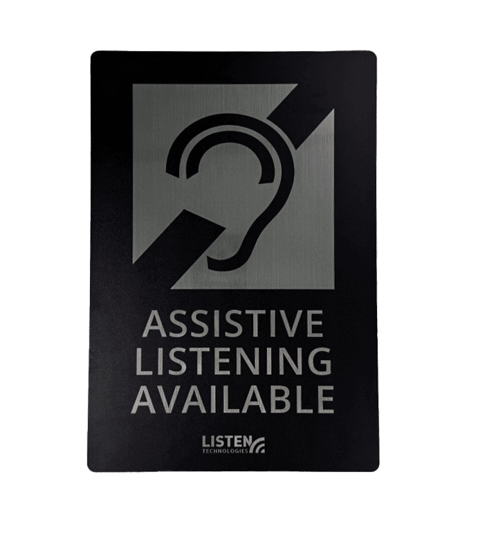 Assistive Listening Notification Signage Kit